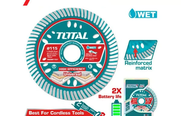 TOTAL TOOLS TAC061801 DISCO DIAMANTADO TURBO USO EN HUMEDO 180X22.2MM