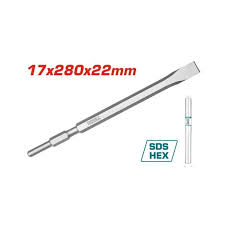 TOTAL TOOLS TAC153172 CINCEL PLANO SDS HEXAGONAL 17X280X22MM
