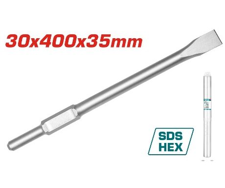 TOTAL TOOLS TAC15333012 CINCEL PLANO SDS HEXAGONAL 30X400X35MM