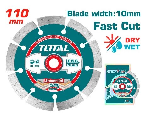 TOTAL TOOLS TAC2111103 DISCO DIAMANTADO SEGMENTADO 110X20X10MM