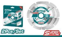 TOTAL TOOLS TAC21111532 DISCO DIAMANTADO SEGMENTADO 115X22.2X7MM (VENTAXCAJA CON 2 DISCOS) (VER CODIGO 657943)