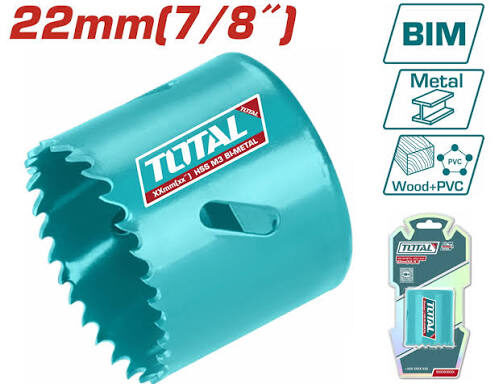 TOTAL TOOLS TAC410221 COPA SIERRA BI-METAL 7/8″ (22MM) EN BLISTER