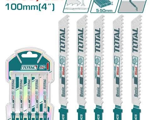 TOTAL TOOLS TAC51144D SIERRAS PARA CALADORA 3″ 6TPI TRABAJO EN MADERA (VENTAXBLISTER 5 UND)