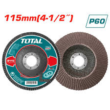 TOTAL TOOLS TAC631152 DISCO FLAP 115X22.2MM PARA ACEROS Y HIERRO GRANO P60