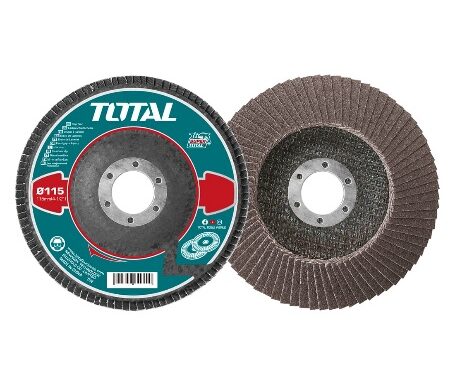 TOTAL TOOLS TAC6311540 DISCO FLAP 115X22.2MM PARA ACEROS Y HIERRO GRANO P40