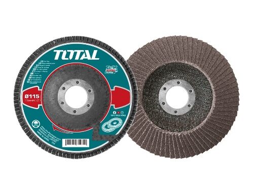 TOTAL TOOLS TAC6311580 DISCO FLAP 115X22.2MM PARA ACEROS Y HIERRO GRANO P80