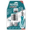 TOTAL TOOLS TACSD30246 JUEGO 24 PIEZAS DE PUNTAS SL, PH Y PZ 5-11MM CON MANGO TIPO RATCHET