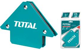 TOTAL TOOLS TAMWH25032 ESCUADRA MAGNETICA DE ACERO 45°, 90° Y 135° FUERZA DE TIRO 25LBS 3″