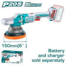 TOTAL TOOLS TAPLI2015 POLICHADORA 6″ (150MM) BAT 20V 2000-4500RPM (SIN CARGADOR NI BATERIA)