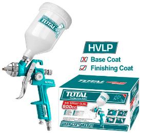 TOTAL TOOLS TAT10601 PISTOLA PARA PINTAR POR GRAVEDAD BOQUILLA 1.4MM 600 CC 2-3.5BAR 119-200L/MIN