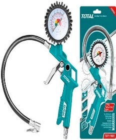 TOTAL TOOLS TAT11601 PISTOLA Y MEDIDOR DE PRESIÓN DE LLANTAS 12 BAR (174PSI)