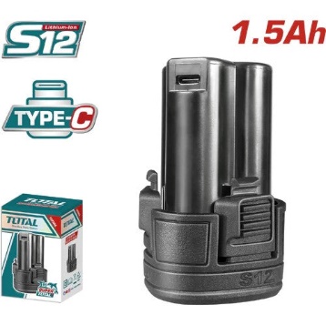 TOTAL TOOLS TBLI12153 BATERIA LITIO-ION CARGA PUERTO USB TIPO C 12V 1.5AH