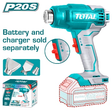 TOTAL TOOLS TBLI2002 PISTOLA DE CALOR BAT 20V 300/550°C 100/200L/MIN (SIN CARGADOR NI BATERIA)