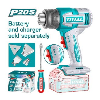 TOTAL TOOLS TBLI2006 PISTOLA DE CALOR BAT 20V 300/550°C 100/200L/MIN (SIN CARGADOR NI BATERIA)