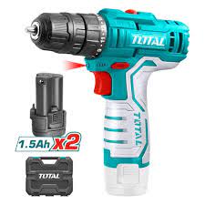 TOTAL TOOLS TDLI12328 TALADRO INALAMBRICO CHUCK 3/8″ BAT 12V 20NM CON 2 BAT TIPO C 1.5AH Y CARGADOR (VER CODIGO 656304)