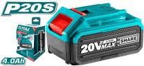 TOTAL TOOLS TFBLI2002 BATERIA LITIO-ION 20V 4 AH CON INDICADOR LED
