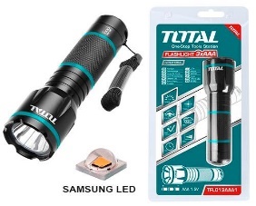 TOTAL TOOLS TFL013AAA1 LINTERNA LED 200 LUMEN 3 BAT AAA (INCLUIDAS) IPX4 (VER CODIGO 658180)