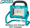 TOTAL TOOLS TFLI2002 LAMPARA DE TRABAJO LED 20V 1500/750LUMEN 20W SIN BATERIA/CARGADOR (VER CODIGO 657491)