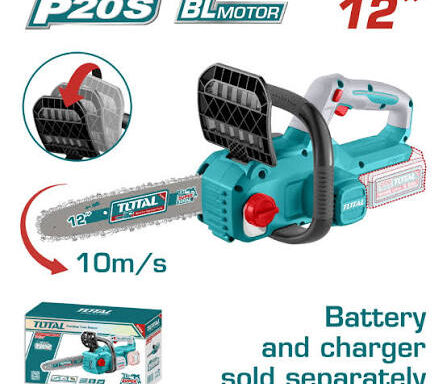 TOTAL TOOLS TGSLI20126 MOTOSIERRA BAT 20V 30CM (12″) 10M/S SIN CARBONES (SIN CARGADOR NI BATERIA)