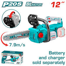 TOTAL TOOLS TGSLI20128 MOTOSIERRA BAT 20V 30CM (12″) 7.9M/S SIN CARBONES (SIN CARGADOR NI BAT)