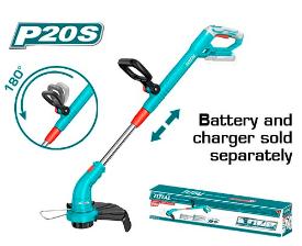 TOTAL TOOLS TGTLI20018 MOTOGUADAÑA CORTE 300MM BATERIA 20V 8200RPM (SIN CARGADOR NI BATERIA)