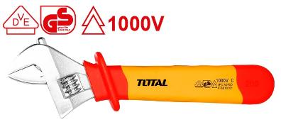 TOTAL TOOLS THIADW101 LLAVE FRANCESA CROMADA AISLADA 1000V 250MM (10″)