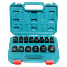 TOTAL TOOLS THISTD12141 JUEGO 14 CUBOS DE IMPACTO CORTOS ESP 1/2″ 6 PUNTOS 10-27MM CR-MO