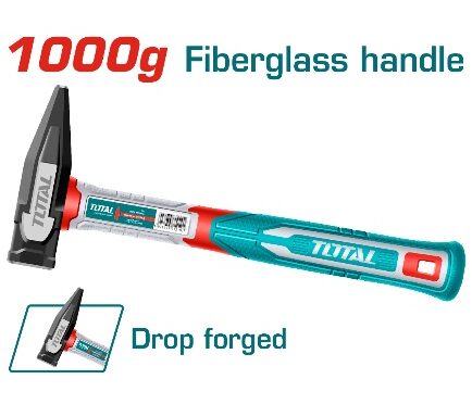 TOTAL TOOLS THMH621000 MARTILLO CON PIQUETA Y MANGO FIBRA DE VIDRIO 1000G