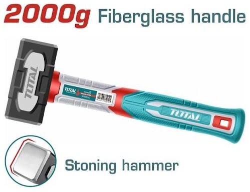 TOTAL TOOLS THSTH62000 MAZO CABEZA ACERO AL CARBON MANGO FIBRA DE VIDRIO 4LB (2000G)