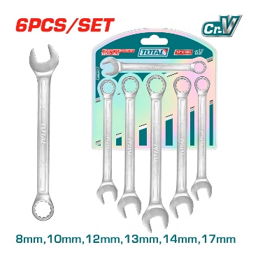 TOTAL TOOLS THT102266 JUEGO 6 LLAVES COMBINADAS 8-17MM EN BLISTER