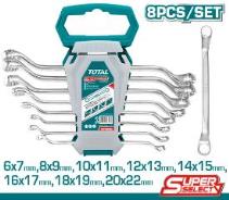 TOTAL TOOLS THT102486 JUEGO 8 LLAVES COMBINADAS ACODADAS 6-22MM