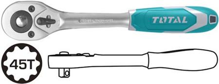 TOTAL TOOLS THT106386 “RATCHET CON MANGO 3/8” 45T LARGO 205MM