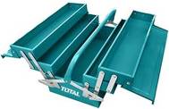 TOTAL TOOLS THT10702 CAJA DE HERRAMIENTAS METALICA 3 NIVELES 400X200X195MM CELESTE