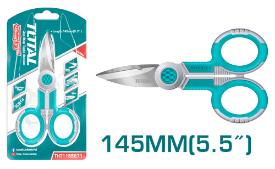 TOTAL TOOLS THT1155871 TIJERA DE ELECTRICISTA ACERO INOXIDABLE 145MM (5-1/2″)