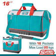 TOTAL TOOLS THT16163 BOLSO PARA HERRAMIENTAS 16″ CARGA MAXIMA 20 KG