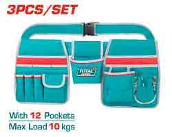 TOTAL TOOLS THT16P20325 CINTURON PORTAHERRAMIENTA 12 BOLSILLOS MAX 10KG