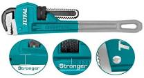 TOTAL TOOLS THT171206 LLAVE DE CAÑERÍA RECTA ACERO 300MM (12″) P/TUBO 42MM