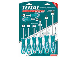 TOTAL TOOLS THT250608 JUEGO 8 DESTORNILLADORES PLANOS Y PHILLIPS CR-V EN BLISTER
