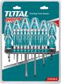 TOTAL TOOLS THT250618 JUEGO 18 DESTORNILLADORES CRV PH/TORX/PLANOS