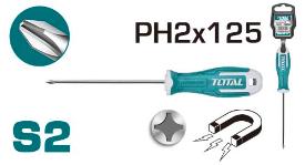TOTAL TOOLS THT26PH2125 DESTORNILLADOR PHILLIPS PH2 LARGO 125MM CON PUNTA MAGNETICA (VER CODIGO 658155)