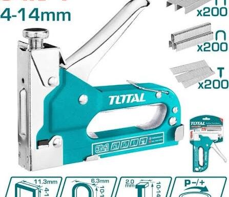 TOTAL TOOLS THT31143 GRAPADORA MANUAL 3 EN 1 GRAPAS 4-14MM EN U 10-12MM CLAVOS 4-14MM
