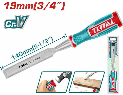 TOTAL TOOLS THT41196 FORMON PARA MADERA 3/4″ (19MM) MANGO PLASTICO CR-V EN BLISTER
