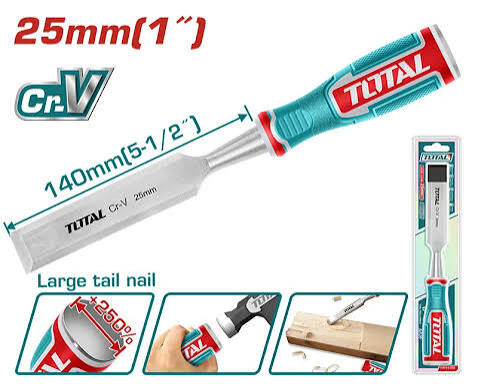TOTAL TOOLS THT41256 FORMON PARA MADERA 1″ (25MM) MANGO PLASTICO CR-V EN BLISTER