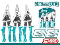 TOTAL TOOLS THT520106K JUEGO 3 TIJERAS DE AVIACION CORTE IZQUIERDO, DERECHO Y RECTO 10″ (250MM)