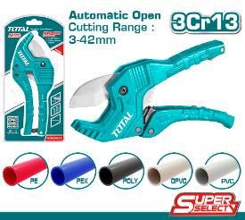 TOTAL TOOLS THT534216 CORTADORA DE TUBOS PVC CON DIAMETRO ENTRE 3-42MM