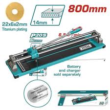 TOTAL TOOLS THT578001 CORTADORA MANUAL DE CERAMICA 800MM ESPESOR MAXIMO 14MM CORTE RECTO Y HASTA 45°