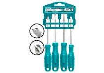 TOTAL TOOLS THTDC250401 JUEGO 4 DESTORNILLADORES PH1, PH2, SL5, SL6 CR-V (VER CODIGO 657366)
