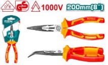 TOTAL TOOLS THTIP2481 ALICATE AISLADO PUNTA CURVA 8″ 200MM 1000V