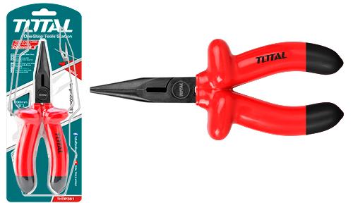 TOTAL TOOLS THTIP381 ALICATE PUNTA LARGA 8″ 200MM CON MANGO PLASTICO (VER CODIGO 656148)