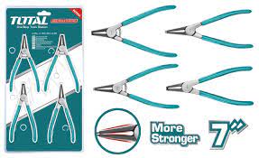 TOTAL TOOLS THTJ214042 JUEGO 4 ALICATES PARA SEGUROS 90° Y 180°